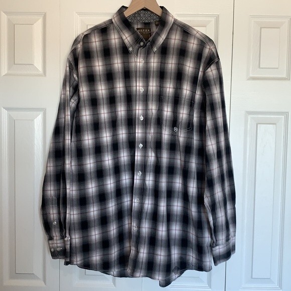 Roper Men’s Plaid Western Button Down Shirt Sz XL - Picture 1 of 7